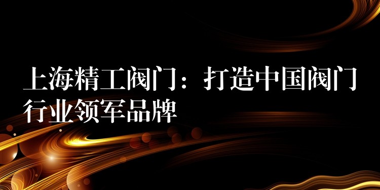 上海精工阀门：打造中国阀门行业领军品牌